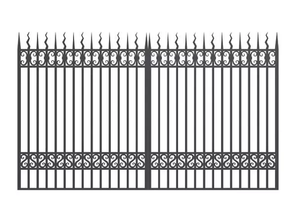 Rectangular Iron Gate Decorative 3d model