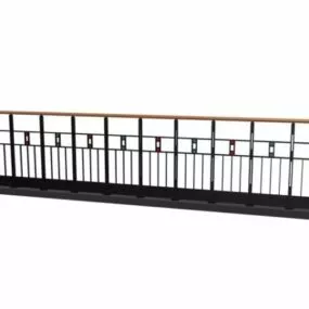 Elegant Ornamental Design Railing 3d model