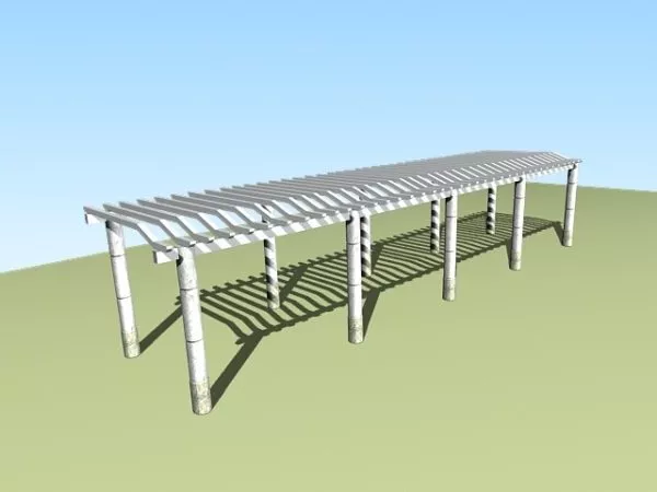 Modern Pergola Structure 3d model