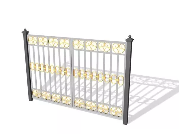 Ornate Metal Wrought Iron Gate 3d model Ornate Metal Wrought Iron Gate 3d model