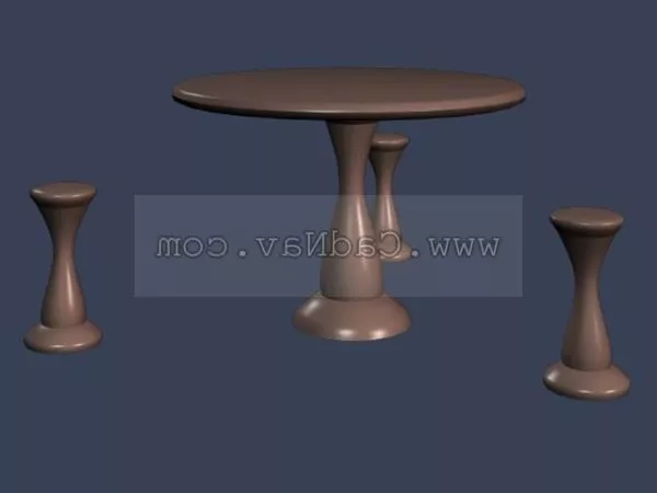 Outdoor Furniture Stone Table Benches 3d model Outdoor Furniture Stone Table Benches 3d model