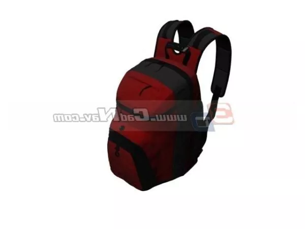School Backpack 3d model