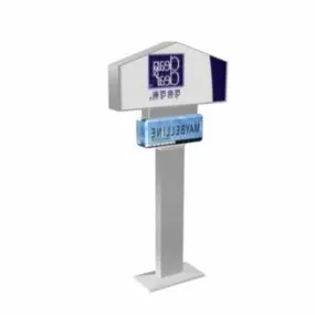 Outdoor Street Advertising Light Box 3d model