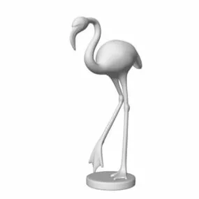 Garden Crane Statue 3d model