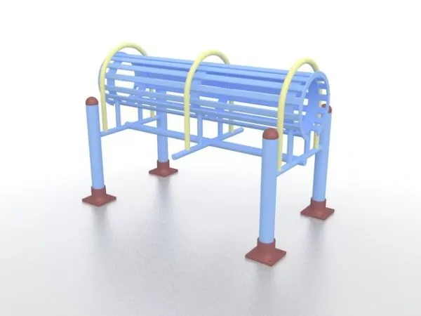 Gym Equipment Rack Like Tube Frame 3d model