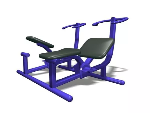 Gym Equipment Rack With Big Weights On Side 3d model