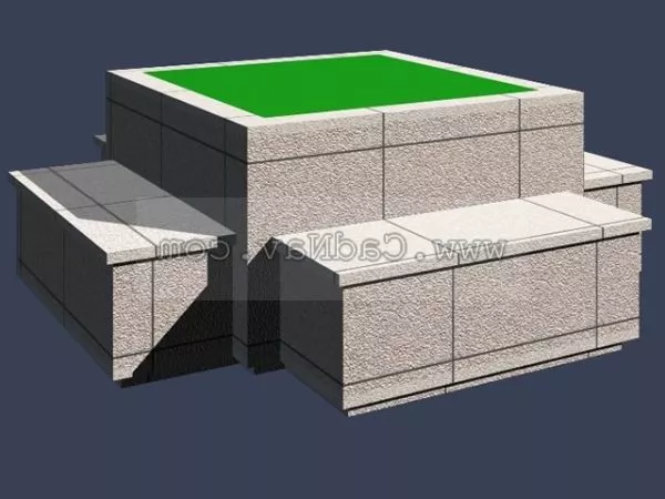 Outdoor Garden Stone Bench 3d model Outdoor Garden Stone Bench 3d model