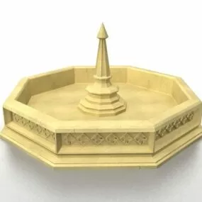 Outdoor Stone Garden Fountain 3d model