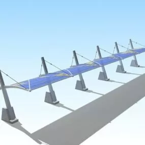 Outdoor Glass Canopy Building 3d model