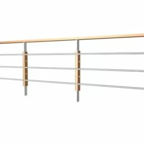 Outdoor Garden Handrails Steps 3d model