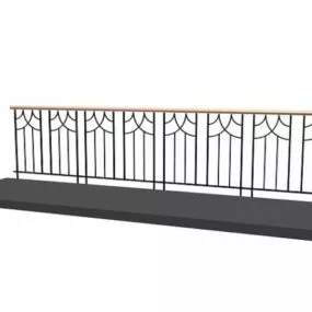 Outdoor Home Railing Metal Material 3d model