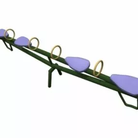 Outdoor Seesaw Playset 3d model