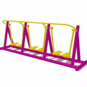 Park Fitness Equipments 3d model
