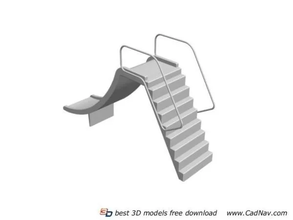 Park Children Playground With Slide 3d model