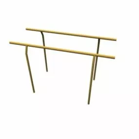 Playground Metal Parallel Bars 3d model