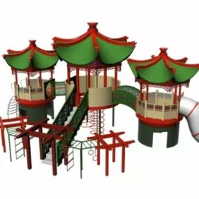 Outdoor Kid Playground Playset 3d model