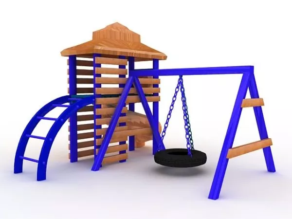 Kid Plastic Slide 3d model