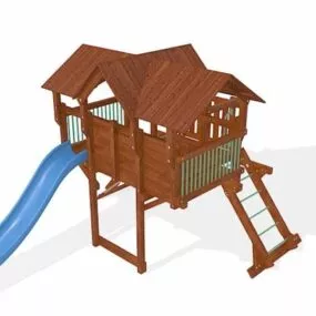 Outdoor Wooden Playhouse 3d model