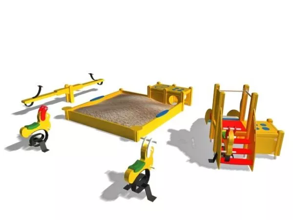 Outdoor Playground Equipment For Toddlers 3d model Outdoor Playground Equipment For Toddlers 3d model