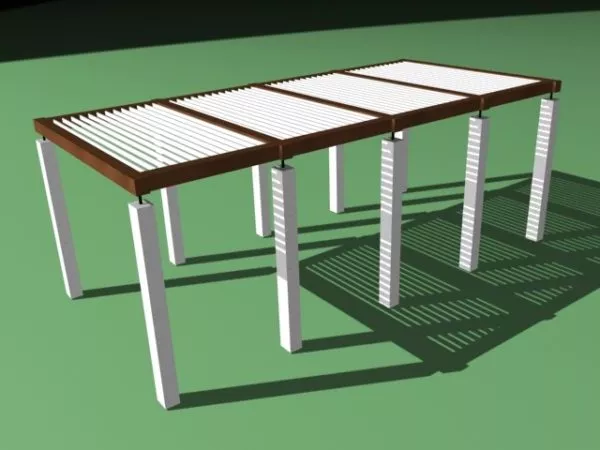Outdoor Park Structures Pergolas 3d model Outdoor Park Structures Pergolas 3d model