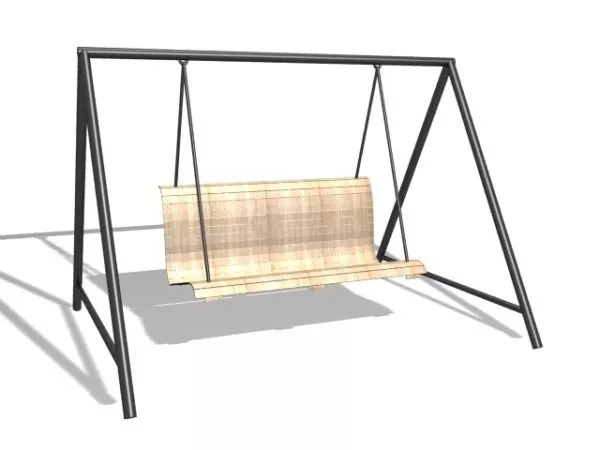 Outdoor Swing Dual Chair 3d model