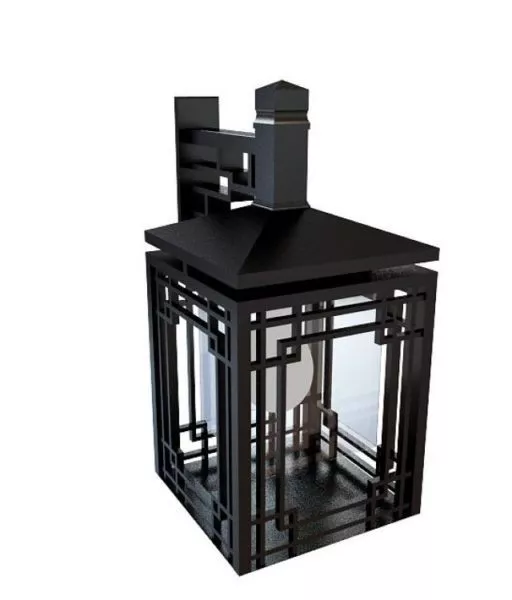 Home Outdoor Wood Lantern 3d model Home Outdoor Wood Lantern 3d model