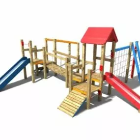 Outdoor Wooden Playsets 3d model