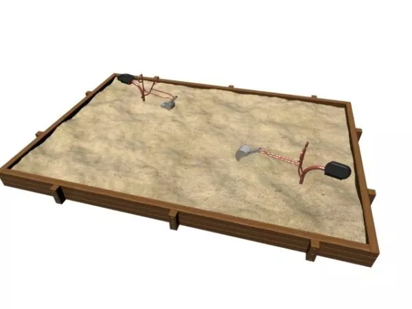 Playground Wooden Sandpit 3d model Playground Wooden Sandpit 3d model