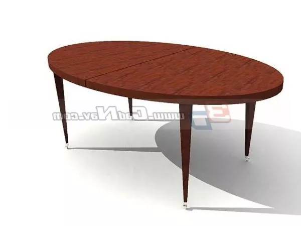 Dining Table Wooden Oval Shape 3d model Dining Table Wooden Oval Shape 3d model