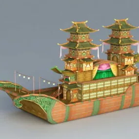 Watercraft Painted Pleasure Boat 3d model