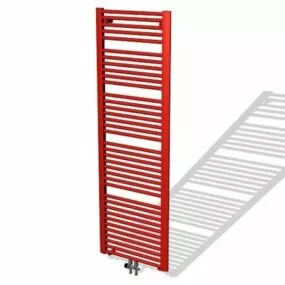 Painted Red Steel Radiator 3d model