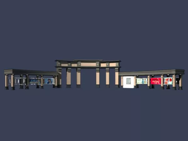 Industrial Gate Sliding Door 3d model
