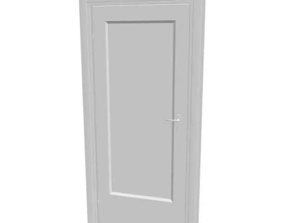 Particle Board Home Flush Door 3d model Particle Board Home Flush Door 3d model