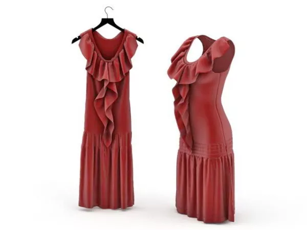 Clothes Party Frock 3d model Clothes Party Frock 3d model