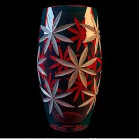 Patterned Decorative Glass Vase 3d model