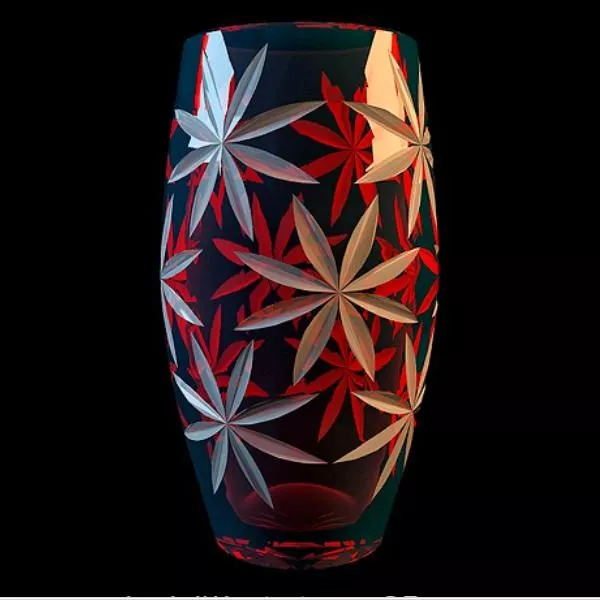 Patterned Decorative Glass Vase 3d model Patterned Decorative Glass Vase 3d model