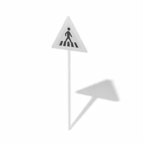 Street Pedestrian Crossing Sign 3d model