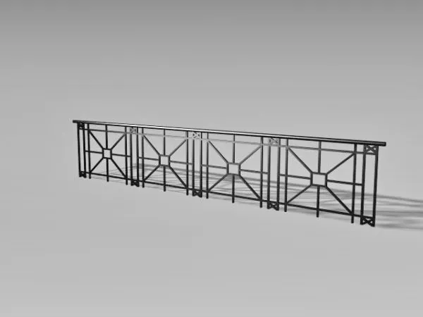 Towel Brass Rail Hanger 3d model
