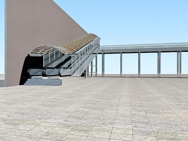 Stair Case Decorative Handrails 3d model