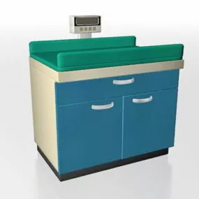 Hospital Pediatric Examination Table 3d model