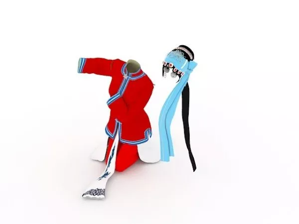 Fashion Ancient Peking Opera Costumes 3d model Fashion Ancient Peking Opera Costumes 3d model