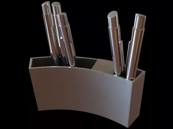 White Ballpoint Pen 3d model