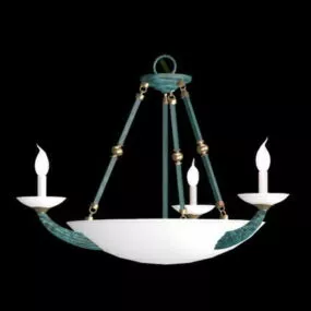 Classic Pendant Bowl Chandelier 3d model