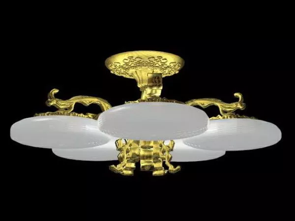 Pendant Light Chandelier With Glass 3d model Pendant Light Chandelier With Glass 3d model