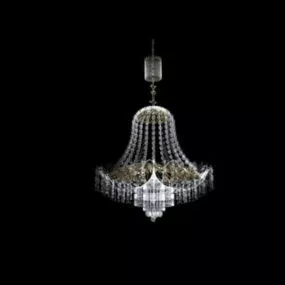 Hotel Antique Crystal Chandelier 3d model