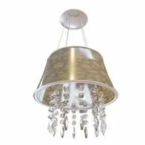Crystal Drop Living Room Pendant Light 3d model
