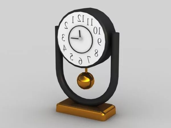 Wall Round Clock With Bird Decoration 3d model