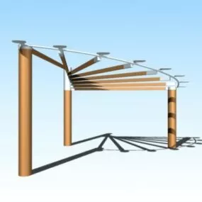 Garden Pergola Shade Structure 3d model