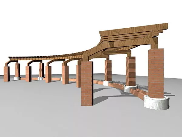 Pergola Corradi Outdoor Structure 3d model