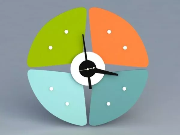 White Alarm Clock 3d model